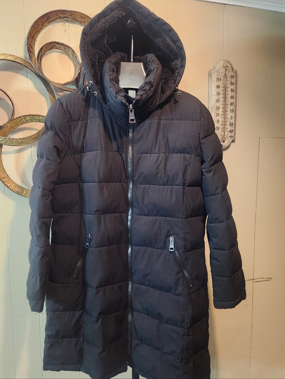 ANDRWW MARC Black Mid-Length Coat